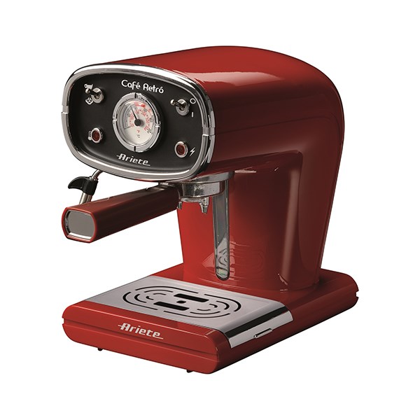 1388/30 CAFETERA ESPRESSO ROJA CAFE RETRO | ARIETE - Riverint