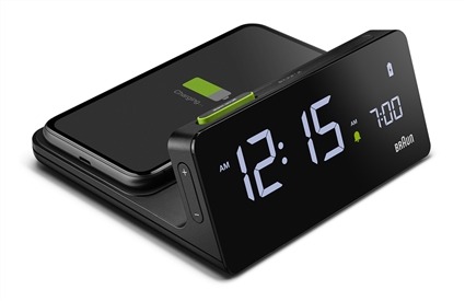 Braun Reloj despertador digital con fecha, mes y temperatura, pantalla LCD  negativa, ajuste rápido, alarma de pitido Crescendo en negro, modelo BC10B