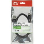 CC4040 CABLE MICRO USB 1 METRO | ONE FOR ALL - Imagen 3