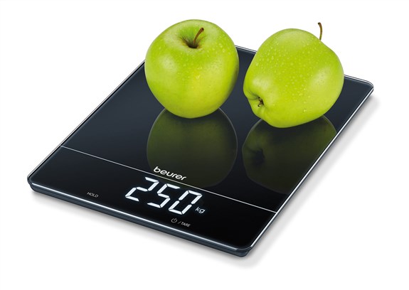 Balanza nutricional digital táctil de cocina y pesa hasta 5 kgr, negra