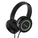 AU-814-NV AURICULARES DE DIADEMA CON MICRO NEGROS/VERDES | ELBE