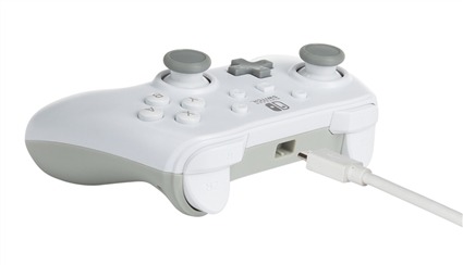 Power A Mando con Cable Blanco Mate para Nintendo Switch