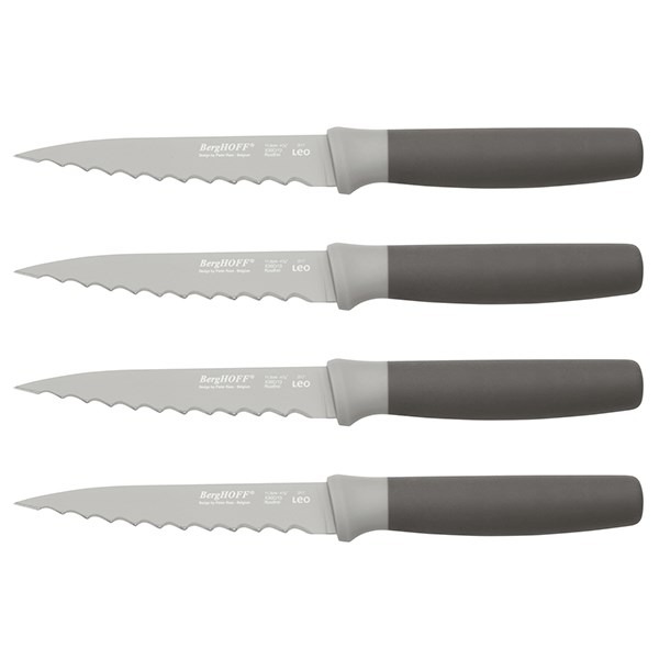 3950046 SET DE 4 CUCHILLOS CHULETEROS GRISES 11,5 cm | BERGHOFF