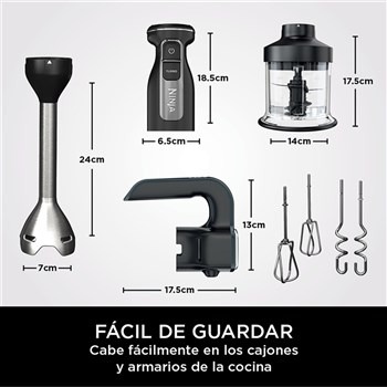 CI100EU BATIDORA DE MANO 3 EN 1 NINJA FOODI NEGRO | NINJA - Imagen 11