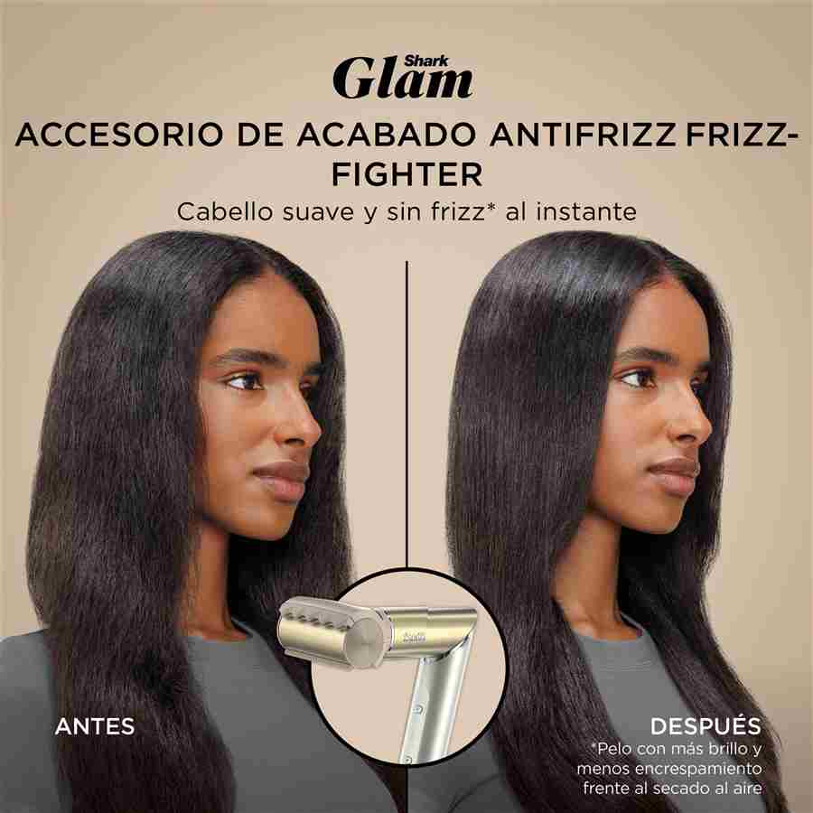 HD6051SEU MOLDEADOR Y SECADOR CON PLANCHA SHARK GLAM PARA ALISADO SIN FRIZZ Y ONDAS DORADO | SHARK - Imagen 12